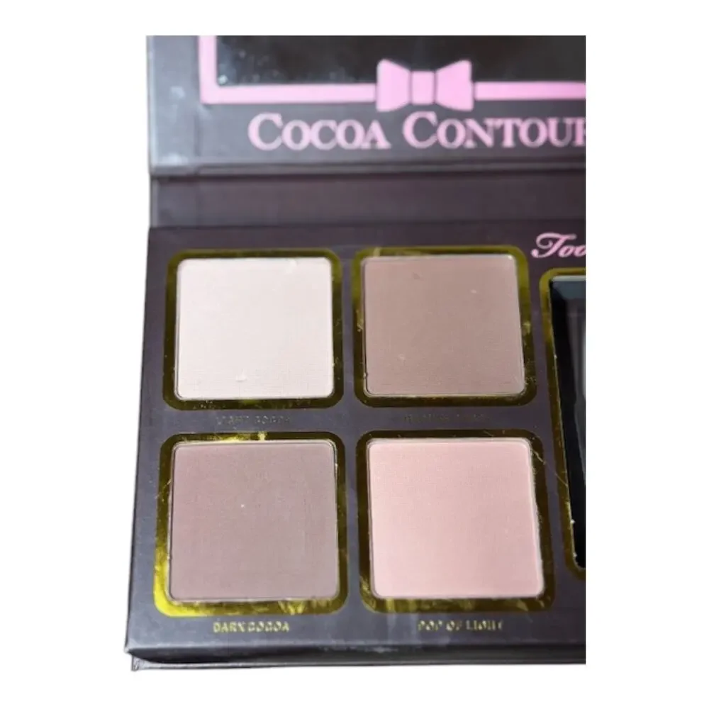 NIB Too Faced Cocoa Contour Highlight Palette Kabuki Brush free ship